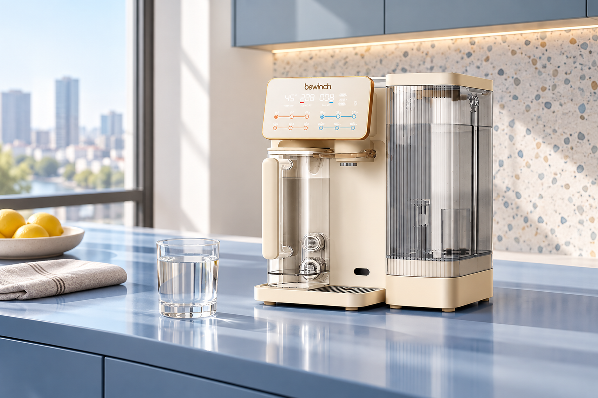 Bewinch G3 on a blue countertop in a bright apartment breakfast nook