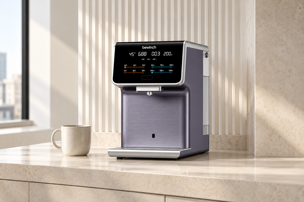 Bewinch G7 Heidelberg on a refined stone counter for individual hot drinks