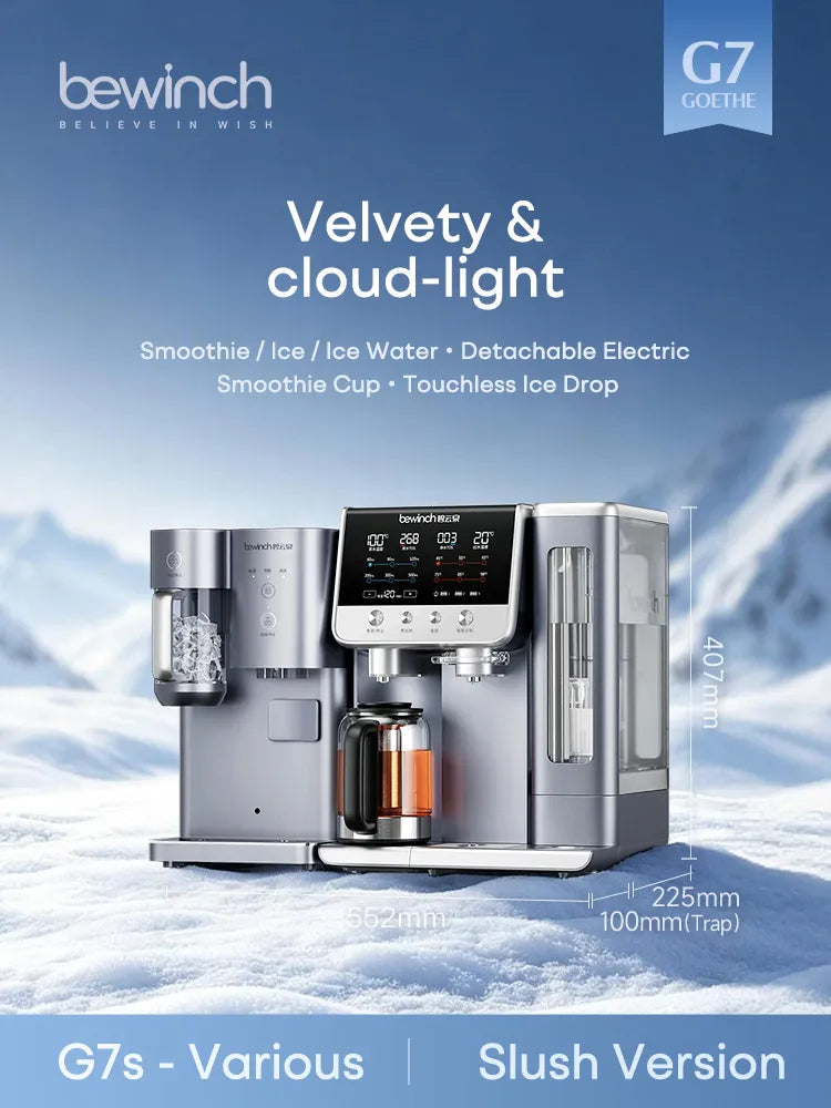 Bewinch G7s All-in-One Countertop Water Purifier Dispenser – Hot, Cold & Sparkling Ice Water, RO Filtration, Instant Tea Brewing, Alkaline Option