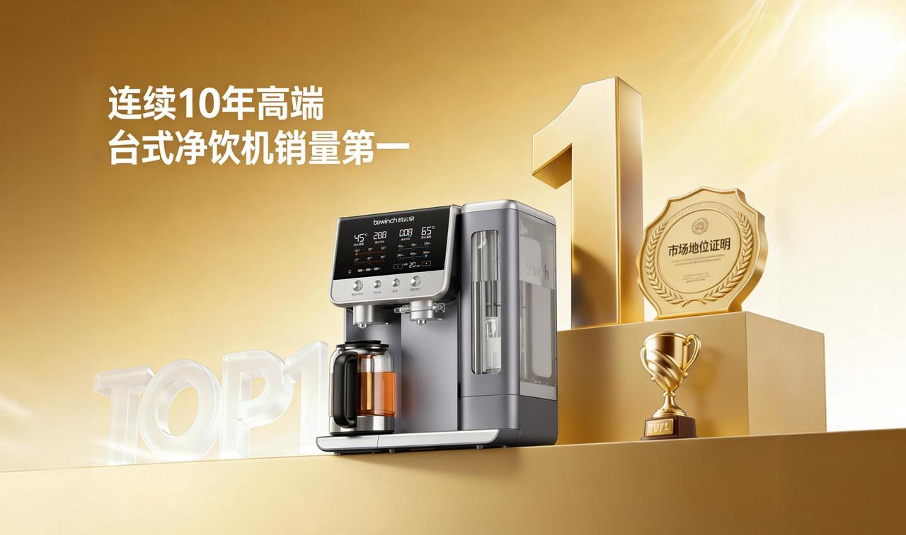 碧云泉连续10年登顶高端台式净水机全国销售额第一，全产品线矩阵引领健康饮水新生态