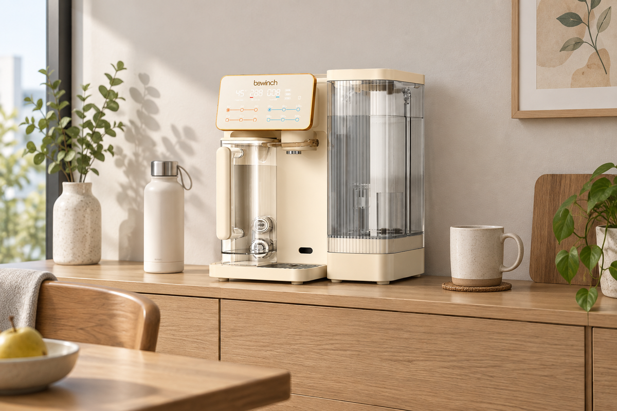 Bewinch G3 and everyday drinkware in a rental home