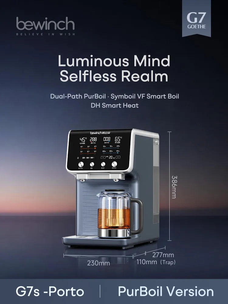 Bewinch G7 Alkaline Water Dispenser – Tea Brewing, Instant Hot/Cold Direct Drinking | Tabletop Health-Preserving Purifier RT510