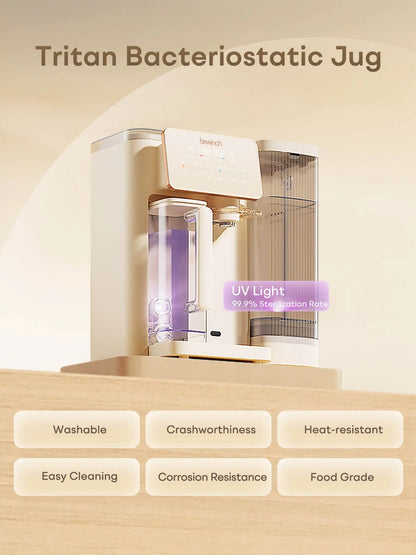 Bewinch G3 Countertop Reverse Osmosis Water Purifier System, No Installation Needed, with UV and Mineralization Functions, Compact Horizontal Design, Suitable for Sideboard, 7 Temperature Settings, 6 Quantitative Levels R320